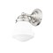 Z-Lite Vaughn Wall Sconce, 1-Light, 7.75 In.W x 6 In.L x 9.5 In.H, Brushed Nickel/Matte Opal 735-1S-BN - alternate 7